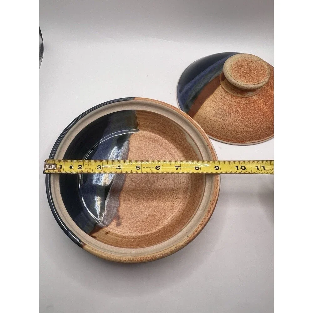 Sunset Canyon Pottery Ceramic Tortilla Warmer Earth And Sky Lidded Stoneware